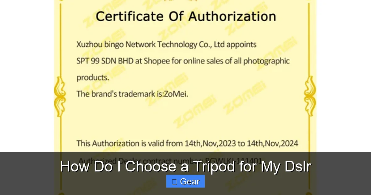 How Do I Choose a Tripod for My Dslr