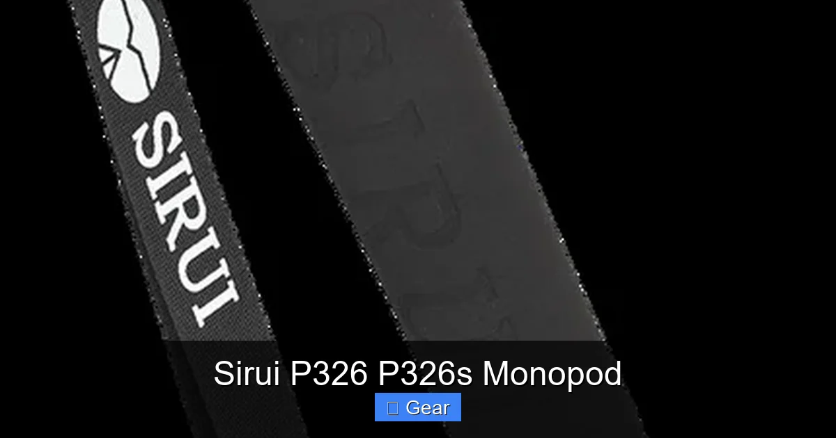 Sirui P326 P326s Monopod